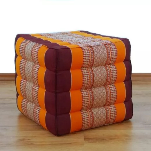 Farbenfrohes Wrfelkissen  *orange*