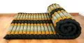 Kapok Rollmatte, Liegematte  *schwarz - orange*  Gr. L