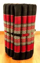 Kapok Rollmatte  *schwarz / rot*  Gr. S