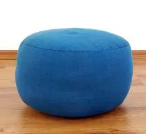 Einfarbiges Zafukissen, Sitzkissen  *hellblau*  klein