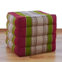 Farbenfrohes Wrfelkissen  *rot / grn*