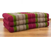 Kinder Kapokmatratze, Faltmatratze  rot-grn