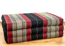 Kinder Kapokmatratze, Faltmatratze schwarz-rot