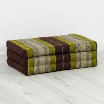 Kinder Kapokmatratze, Faltmatratze braun-grn