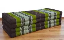 Klappmatratze, Gstematratze, Faltmatratze  *braun - grn*  extrabreit