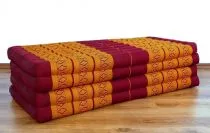 Klappmatratze, Gstematratze, Faltmatratze  *rot - gelb*  extrabreit