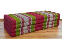 Klappmatratze, Gstematratze, Faltmatratze  *rot - grn*  140cm breit