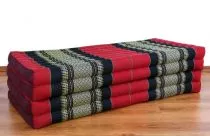 Klappmatratze, Gstematratze, Faltmatratze  *rot - schwarz*  extrabreit