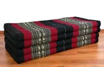 Klappmatratze, Gstematratze, Faltmatratze  *schwarz / Elefanten*  extrabreit