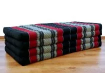 Klappmatratze, Gstematratze, Faltmatratze  *schwarz / rot*  extrabreit