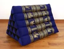 Kapok Dreieckskissen, Rckenlehne, hoch  *blau/Elefanten*  deluxe