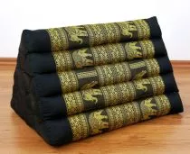 Kapok Dreieckskissen, Rckenlehne, hoch  *schwarz/Elefanten*  deluxe