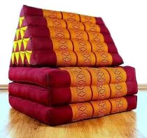 Thaikissen, XXL Dreieck  *rot - gelb*