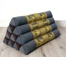 Kapok Dreieckskissen, Rckenlehne  *grau/Elefanten*  deluxe