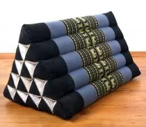 Kapok Dreieckskissen, Rckenlehne  *blau/Elefanten*  extrahoch