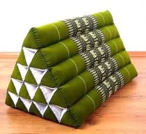 Kapok Dreieckskissen, Rckenlehne  *grn/Elefanten*  extrahoch