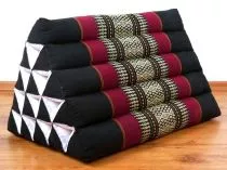 Kapok Dreieckskissen, Rckenlehne  *schwarz/rot*  extrahoch