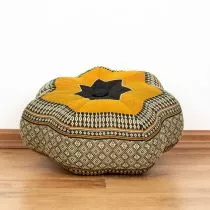 Kapok Zafukissen, kleiner Stern *schwarz - orange*