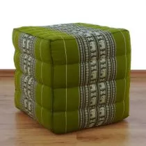 Farbenfrohes Wrfelkissen  *grn / Elefanten*