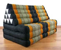 Jumbo Thaikissen, extrabreit  *schwarz - orange*