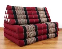 Jumbo Thaikissen, extrabreit  *rot - schwarz*