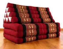 Jumbo Thaikissen, extrabreit  *rot / Elefanten*