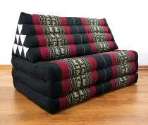 Jumbo Thaikissen, extrabreit  *schwarz - Elefanten*