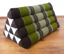 Kapok Dreieckskissen, Rckenlehne  *braun/grn*