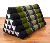 Kapok Dreieckskissen, Rckenlehne  *braun/grn*  extrahoch