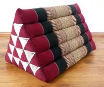 Kapok Dreieckskissen, Rckenlehne  *rot - schwarz*  extrahoch