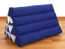 Kapok Dreieckskissen, Rckenlehne  *einfarbig blau*