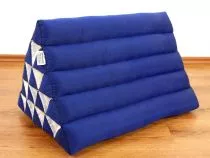 Kapok Dreieckskissen, Rckenlehne  *einfarbig blau*  extrahoch