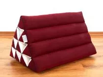 Kapok Dreieckskissen, R�ckenlehne  *einfarbig rot*