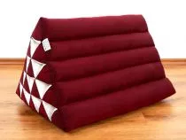 Kapok Dreieckskissen, Rckenlehne  *einfarbig rot*  extrahoch