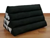 Kapok Dreieckskissen, Rckenlehne  *einfarbig schwarz*