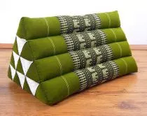 Kapok Dreieckskissen, Rckenlehne  *grn/Elefanten*