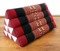 Kapok Dreieckskissen, Rckenlehne  *rot/Elefanten*