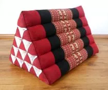Kapok Dreieckskissen, Rckenlehne  *rot/Elefanten*  extrahoch