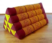 Kapok Dreieckskissen, Rckenlehne  *rot - gelb*