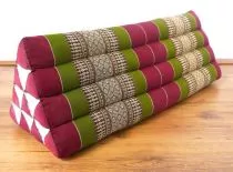 Kapok Dreieckskissen, Rckenlehne  *rot/grn*  extrabreit