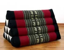 Kapok Dreieckskissen, Rckenlehne  *schwarz/Elefanten*