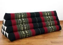 Kapok Dreieckskissen, Rckenlehne  *schwarz/Elefanten*   extrabreit