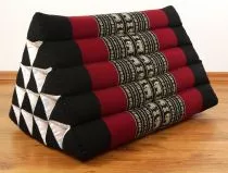 Kapok Dreieckskissen, Rckenlehne  *schwarz/Elefanten*  extrahoch