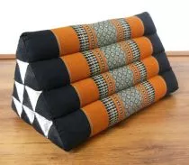 Kapok Dreieckskissen, Rckenlehne  *schwarz/orange*