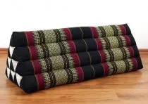 Kapok Dreieckskissen, Rckenlehne  *schwarz/rot*   extrabreit