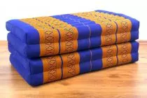 Klappmatratze, Gstematratze, Faltmatratze *blau - gelb* 80cm breit