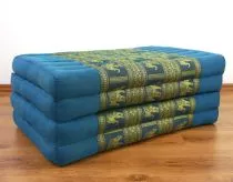 Klappmatratze, Seide, hellblau/Elefanten