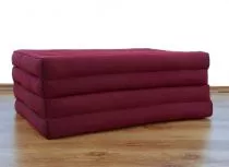 Kapok Klappmatratze, Faltmatratze, rot, einfarbig