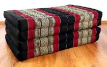 Klappmatratze, Gstematratze, Faltmatratze *schwarz - rot* 80cm breit