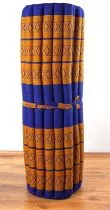 Kapok Rollmatte, Liegematte  *blau - gelb*  Gr. L